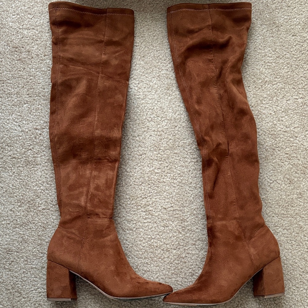 Steve Madden Tan Suede Over-the-Knee Boots